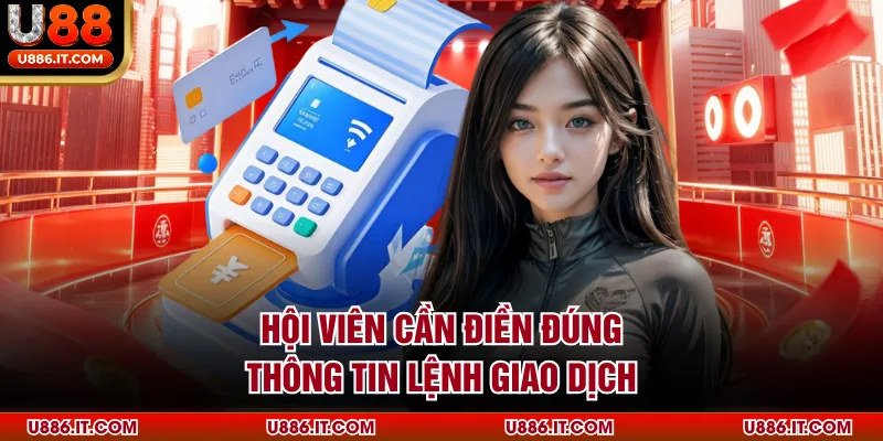 Hội viên cần điền đúng thông tin lệnh giao dịch