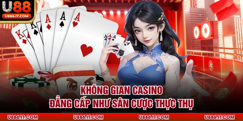 Không gian casino đẳng cấp như sân cược thực thụ